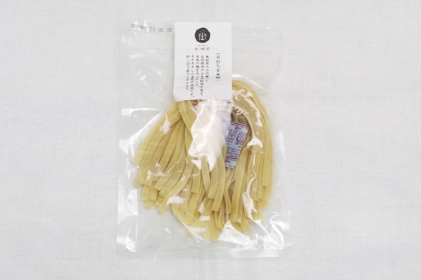 【無肥料・自然栽培】平打ち玄米麺120g ゆで時間2分でモチモチ食感［鳥取県：丸瀬家］【v200】