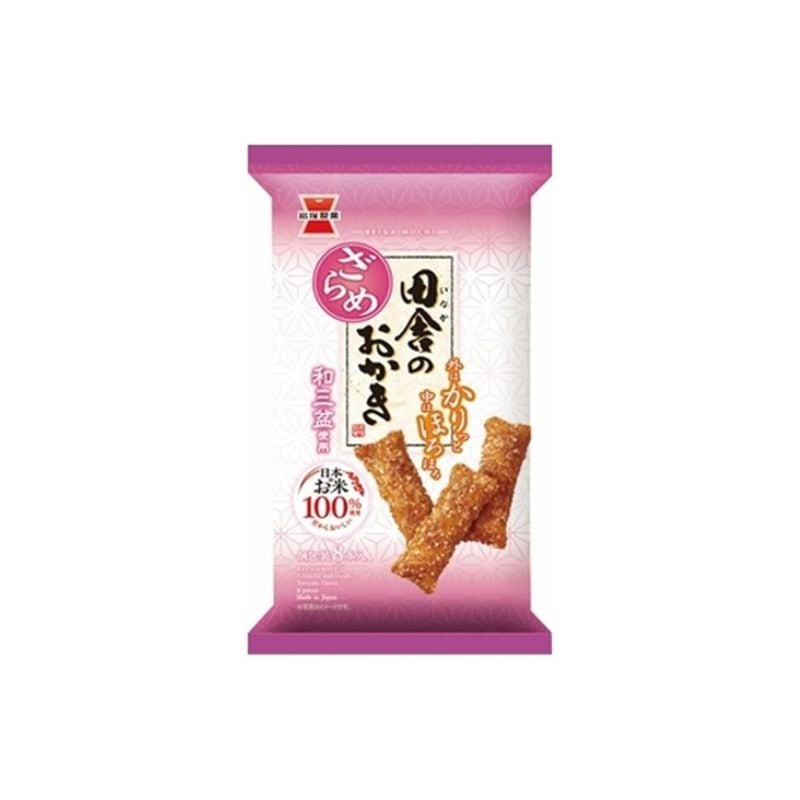 [4個]岩塚製菓 田舎のおかき ざらめ味　8本　賞味期限2026.01.31