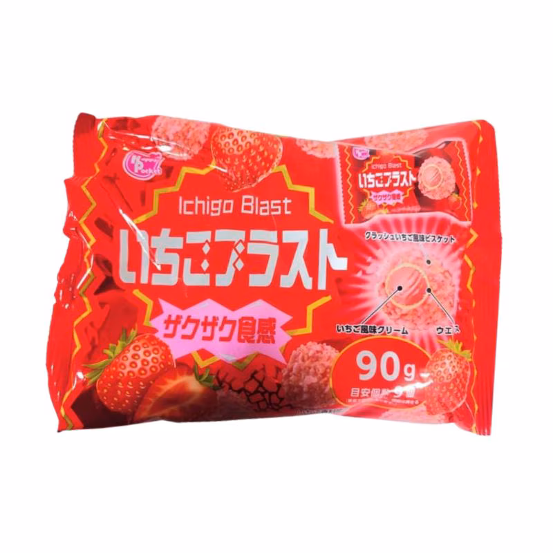 [2個]【訳あり】ハッピーポケット いちごブラスト　90g　賞味期限2026.12.08