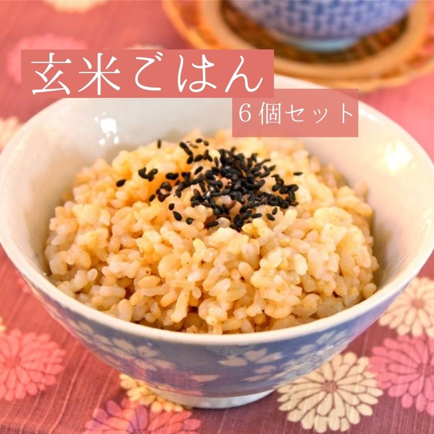玄米ごはん6個セット｜電子レンジで約2分半の簡単調理！