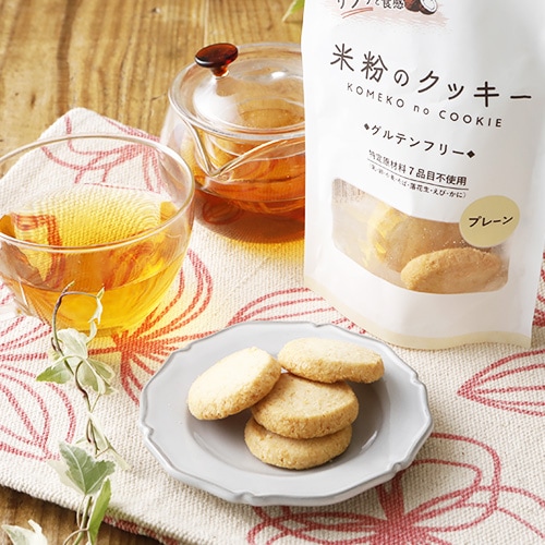米粉のクッキー（プレーン） 6枚 メロディアン グルテンフリー 動物性原料不使用 ヴィーガン対応 おやつ ※入数が変更になりました...