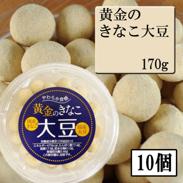 黄金のきなこ大豆 170g 10個セット オガワ食品 大豆 お菓子 豆菓子 おつまみ 国産きなこ 国産大豆