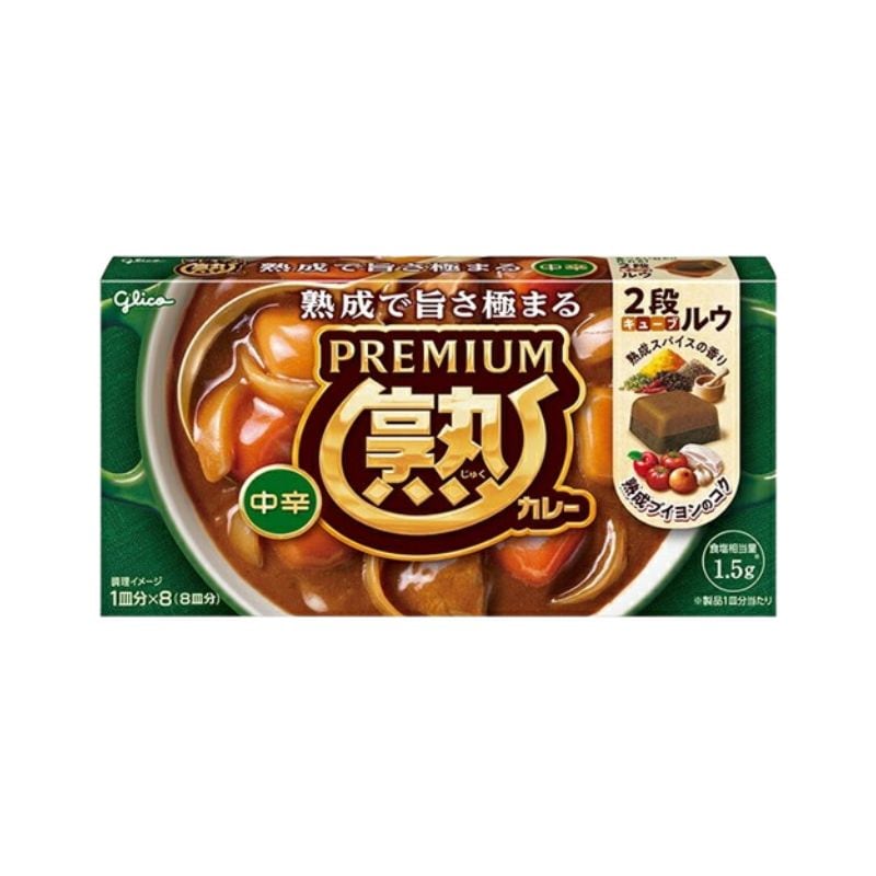 [5個]江崎グリコ プレミアム熟カレー 中辛　160g　賞味期限2027.05.31