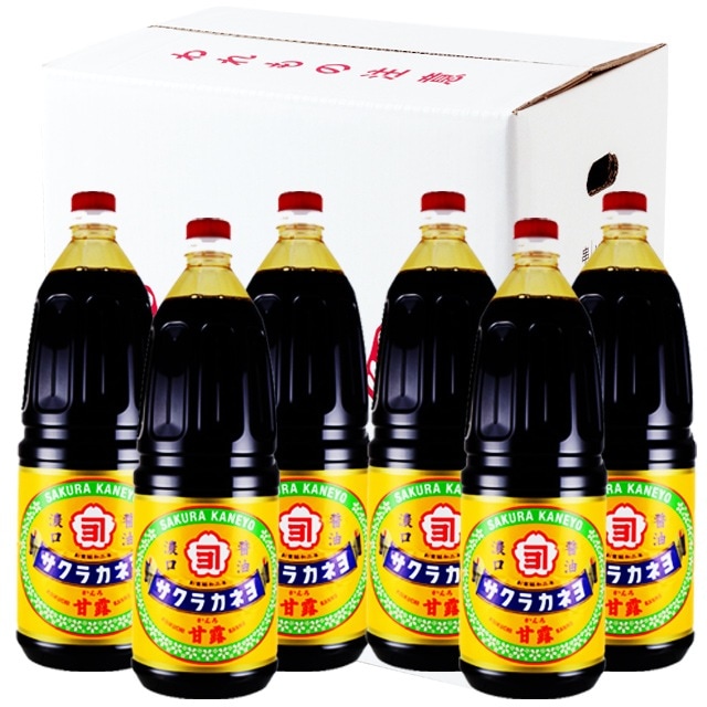 サクラカネヨ　濃口醤油　甘露　1.8Ｌ × 6本　吉村醸造　鹿児島
