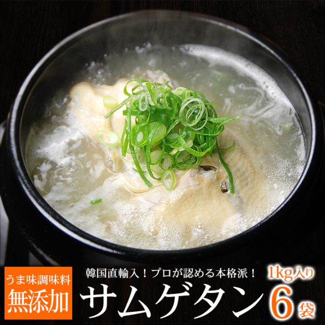 韓国直輸入！ プロが選んだ・業務用韓国宮廷料理 サンゲタン レトルト1ｋｇ×６袋（サムゲタン 参鶏湯）　常温・クール冷蔵便可 【送...