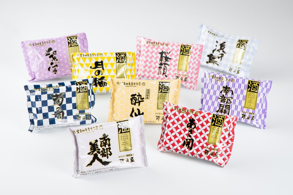 単品価格より450円もお得!!　南部杜氏の酒ケーキ9個詰合せ【ご自宅用・包装不可】