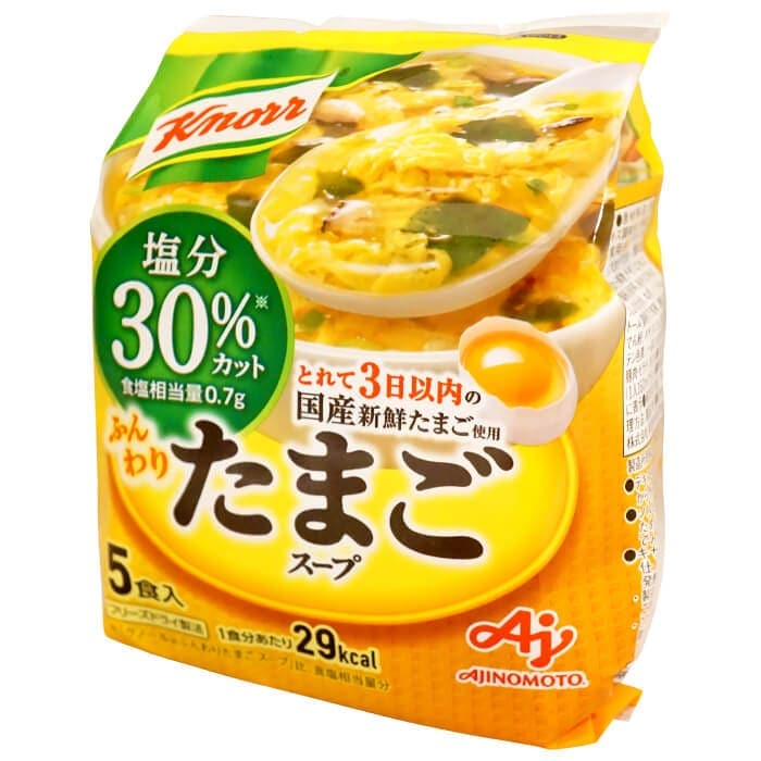 30% 減塩 クノール ふんわり たまご スープ 味の素 5食入袋