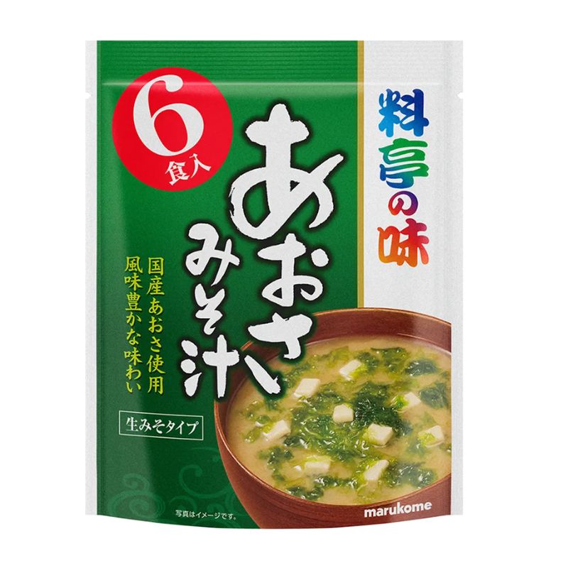 [7個]【JB直送品】マルコメ 料亭の味 あおさみそ汁　6食　賞味期限2026.11.16