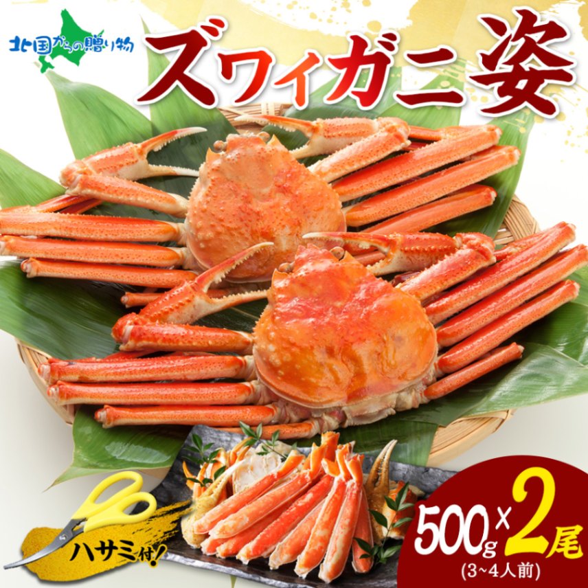 【ギフト】カニ ズワイガニ ボイル 姿 （500gｘ2尾） かに カニ ボイル ズワイガニ 姿 蟹姿 ズワイ蟹 ずわいがに ボイル...