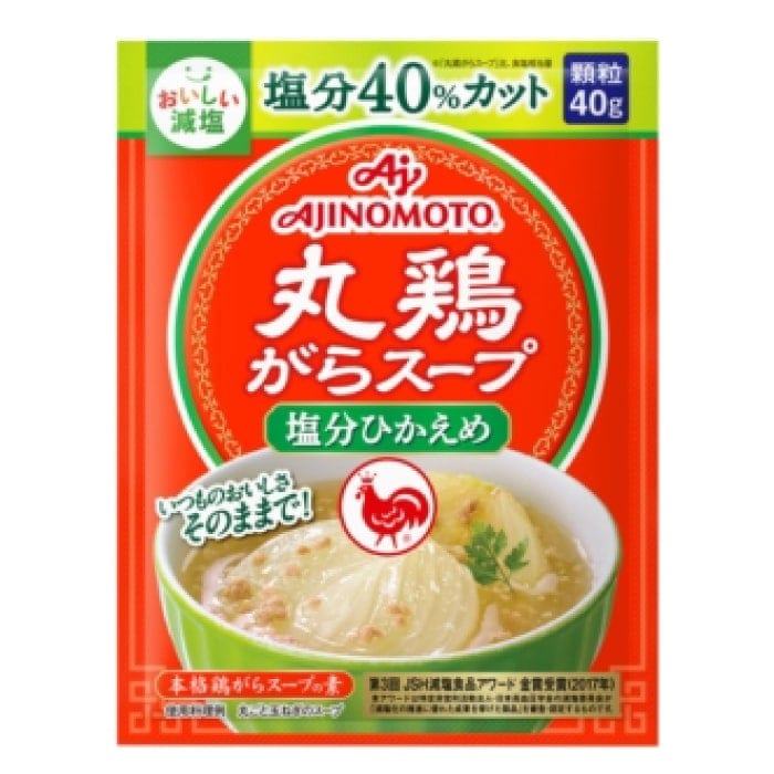 【40%減塩】味の素 減塩 丸鶏がらスープ　顆粒40g×2袋セット