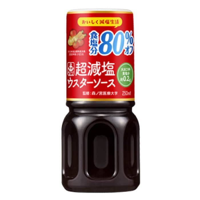 80% 超 減塩 ウスターソース イカリソース 250ml×2本セット