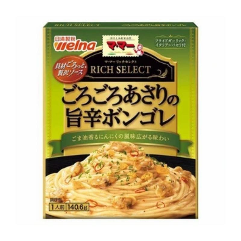 [2個]日清製粉ウェルナ マ・マー リッチセレクト ごろごろあさりの旨辛ボンゴレ　140.6g　賞味期限2026.11.07